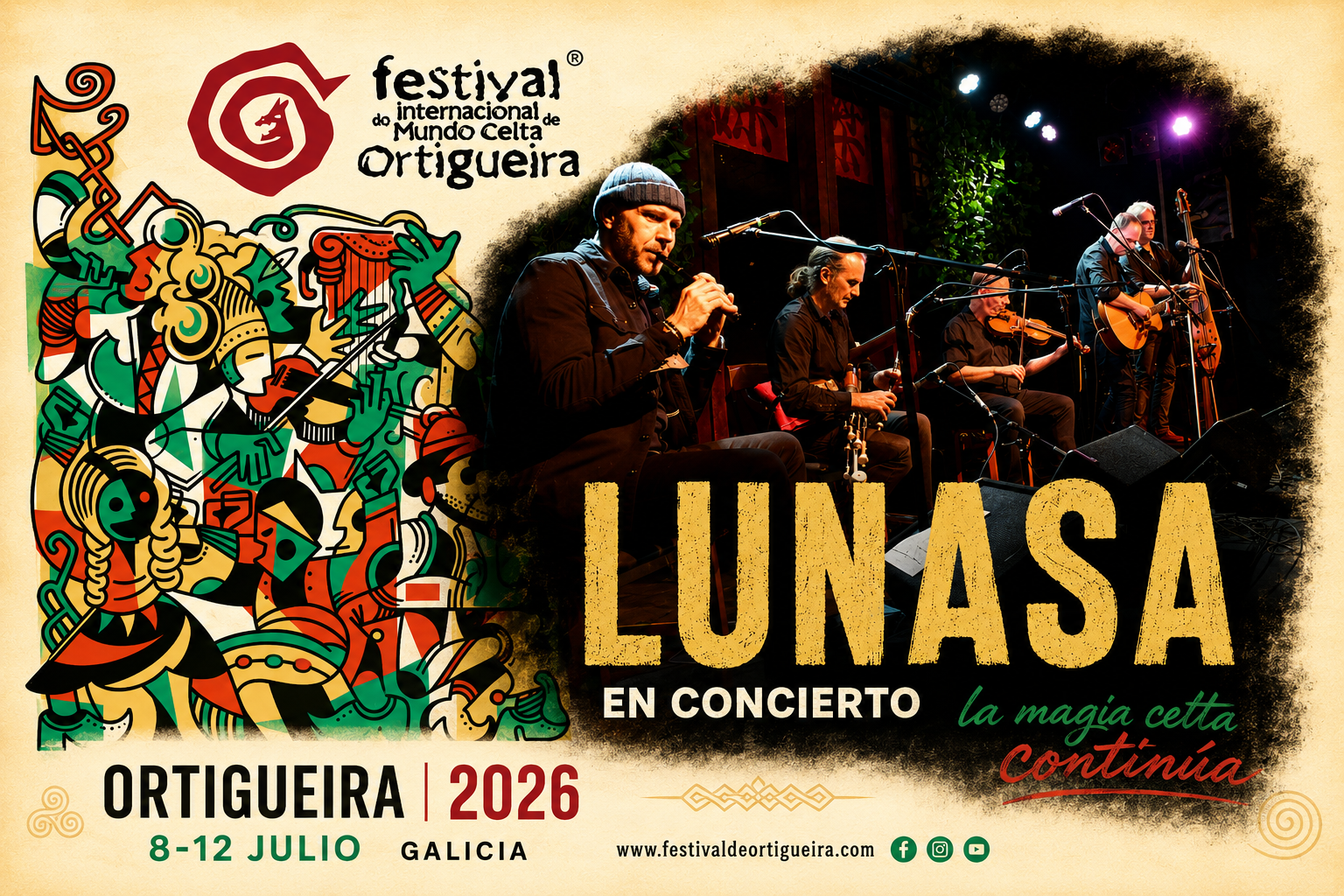 Lunasa en el Festival Celta de Ortigueira de 2026